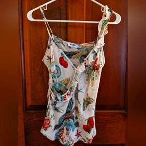 Moschino silk top size 8